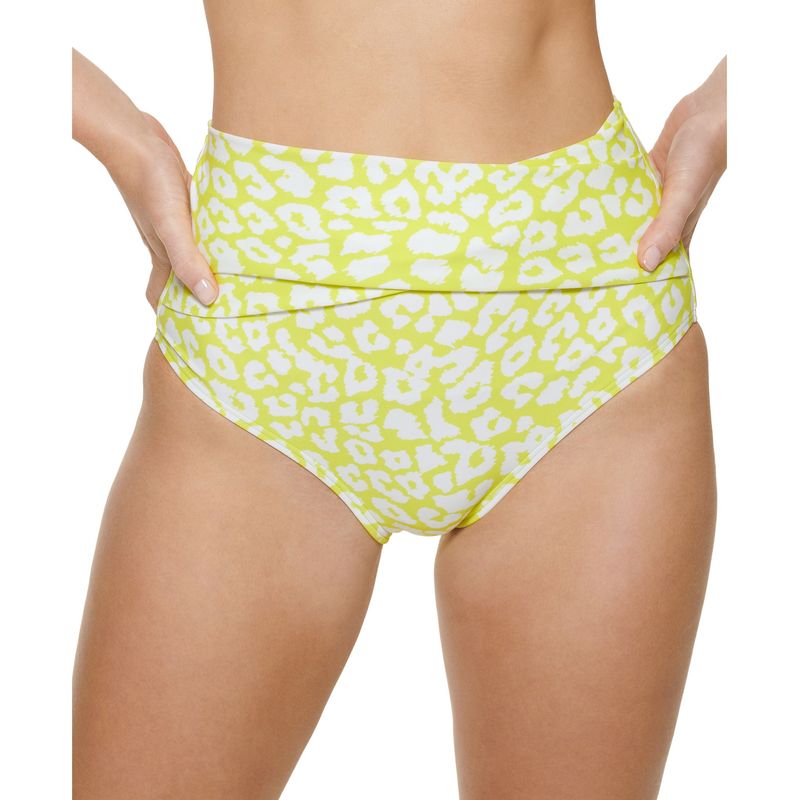 Printed High-Waist Tummy Control Swim Bottoms